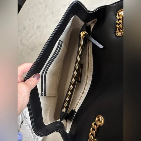 🖤✨Tory Burch✨🖤 Black Kira Chevron Convertible Quilted Bag - Picture 9 of 13